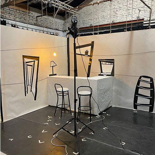 Set for Short Movie Sheriff Silly Monkeys production